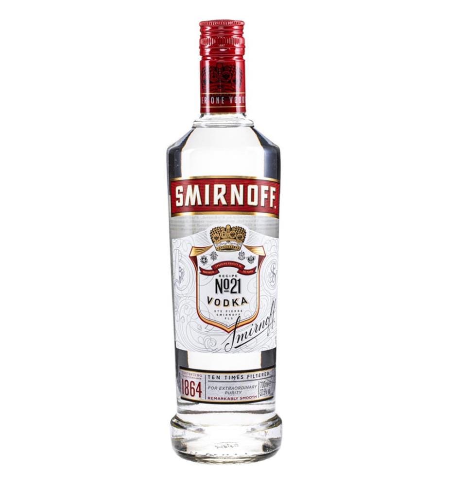 6x Smirnoff No.21 Red Vodka 37.5% vol - 700ml