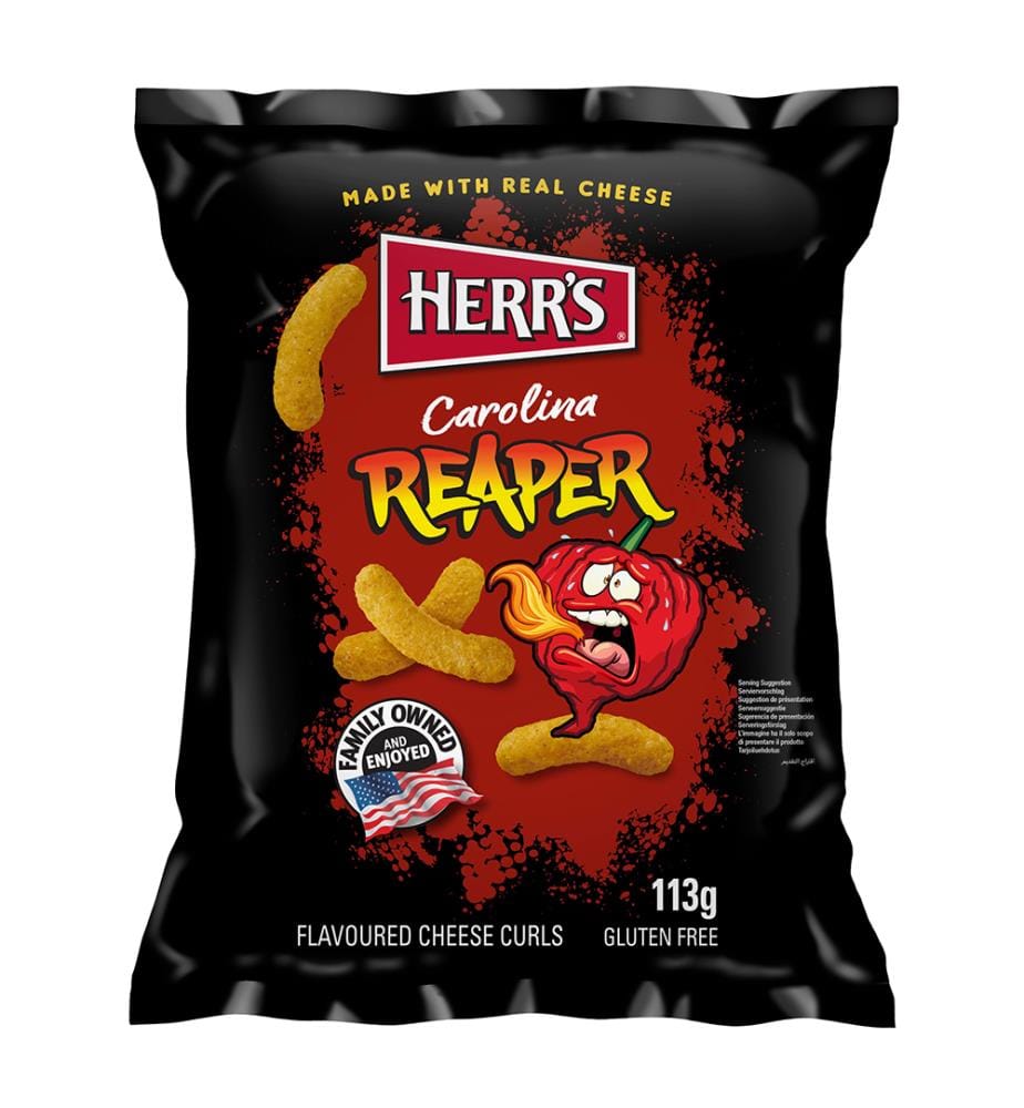 Lot de 12 Boucles de fromage Herr's Carolina Reaper - 113g