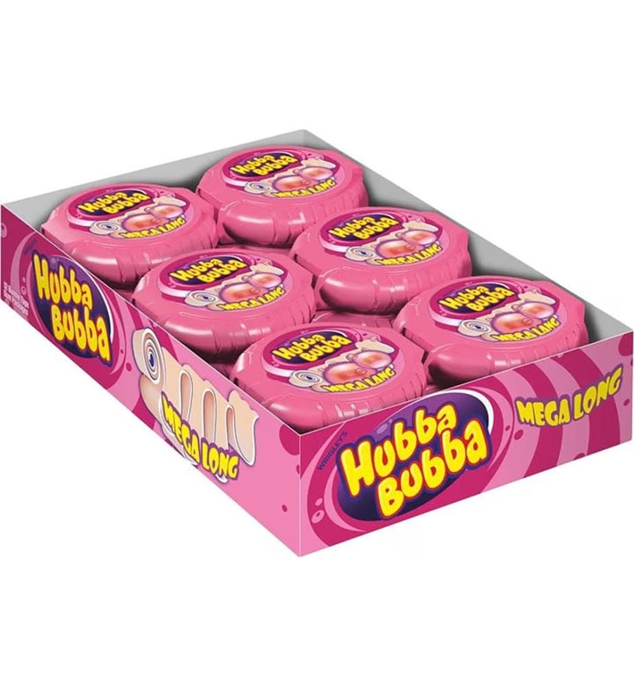 12x Hubba Bubba Fancy Fruit Rouleaux 1.8m - 56g