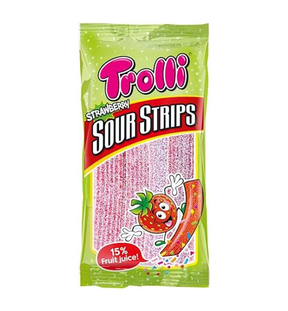 24x Trolli Sour Strips Strawberry sachet - 85g