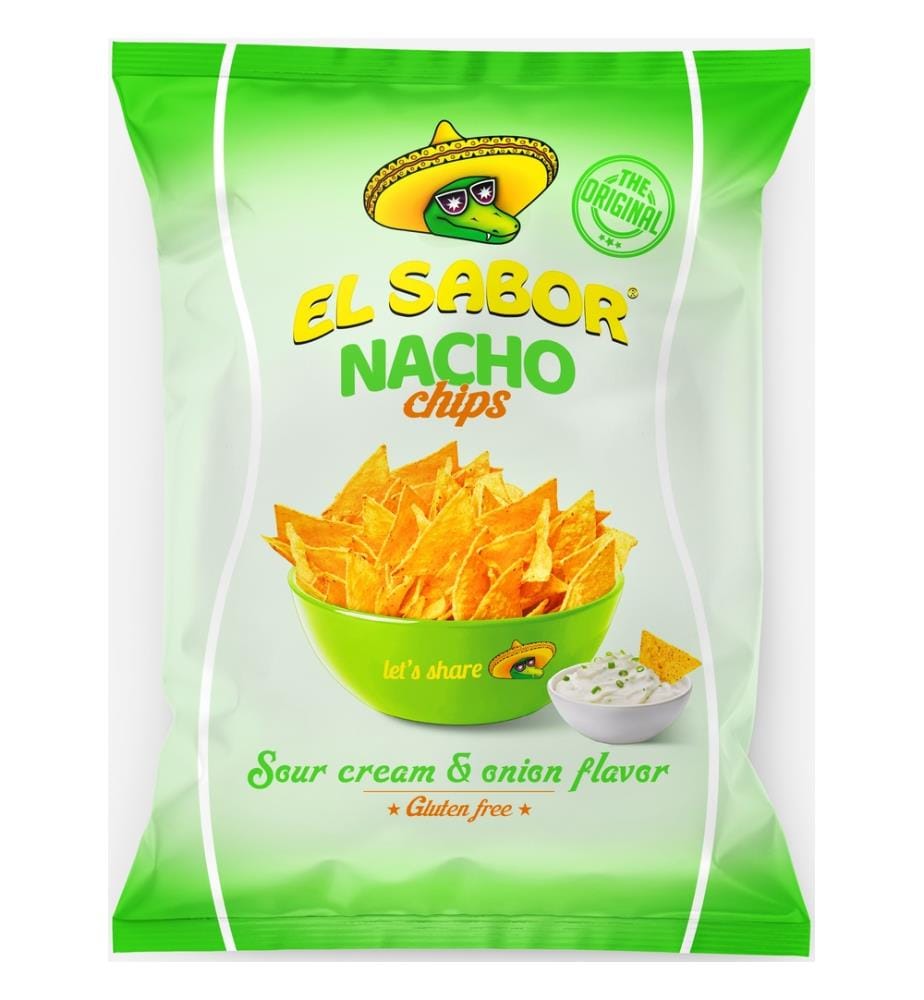 18x EL Sabor Nacho Chips Sour Cream&Onion - 100g;