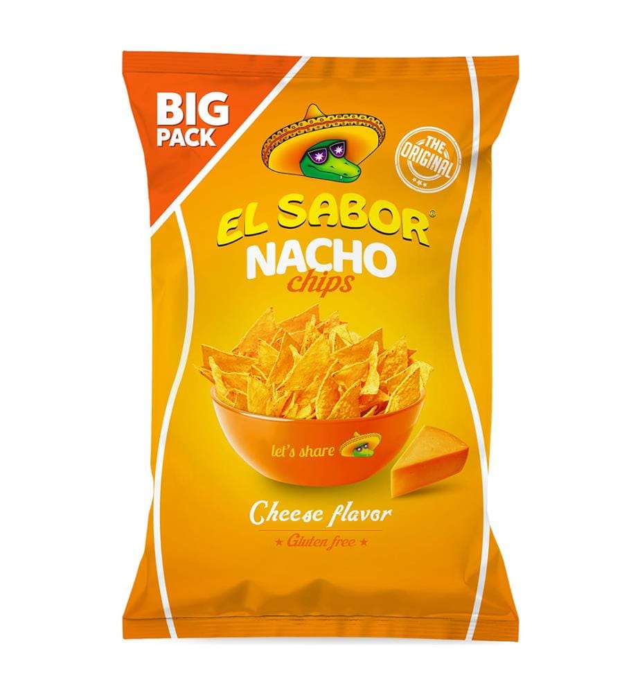 Lot de 15 EL Sabor Nacho Chips Cheese, sans gluten - 180g