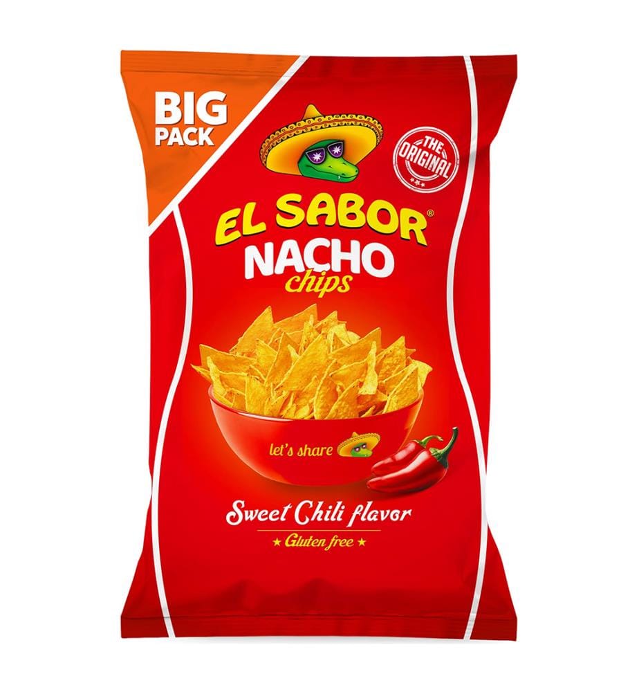 Lot de 15 EL Sabor Nacho Chips Sweet Chili, sans gluten - 180g - NEU