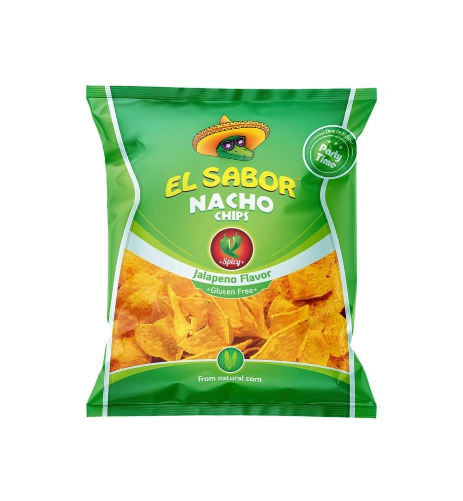 15 x Chips Nachos EL Sabor Jalapeño, sans gluten - 180g