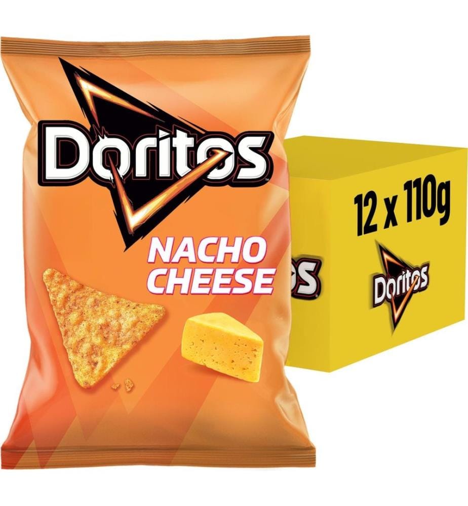 12 x Chips Tortilla Doritos Nacho Cheese - 110g