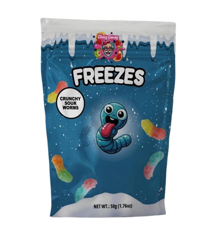 24 x Bonbons Vers Acidulés Freezes - 50g
