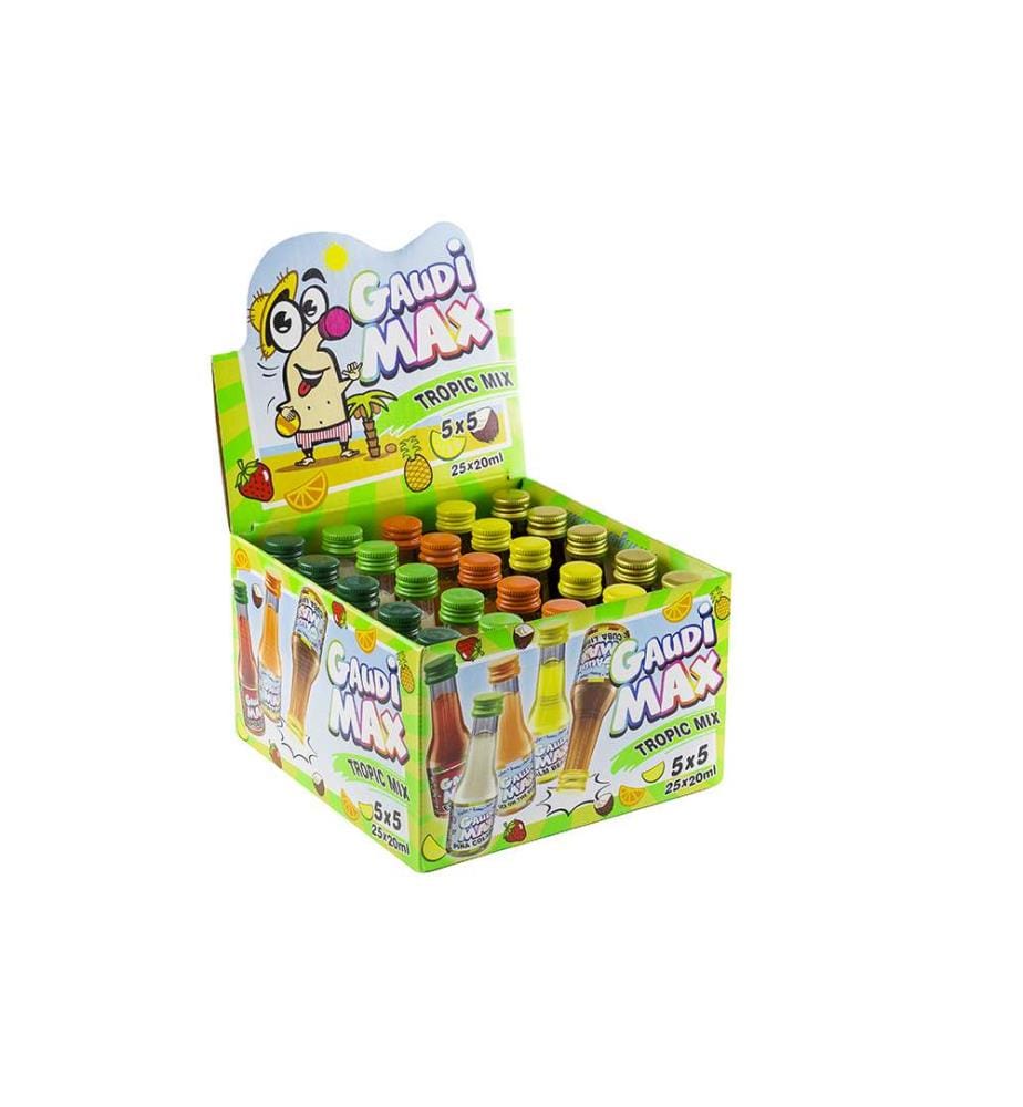 25x Gaudi Max Tropic Mix Liqueur 16-18% Vol., 5x5 - 20ml