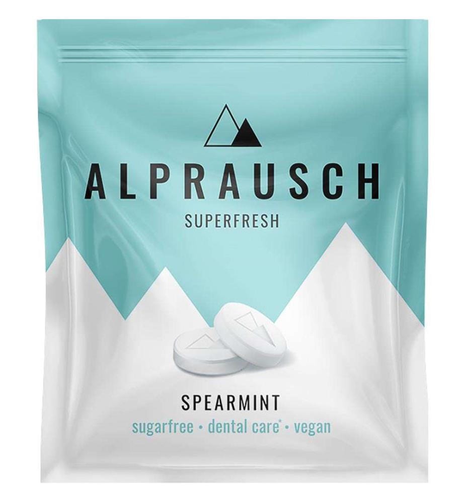 12x Alprausch Pastilles extra-fraîches à la menthe verte sans sucre - 22g
