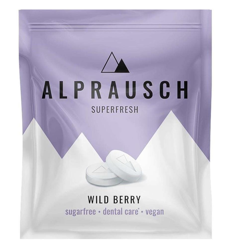 12x Alprausch Pastilles extra-fraîches Wild Berry sans sucre - 22g