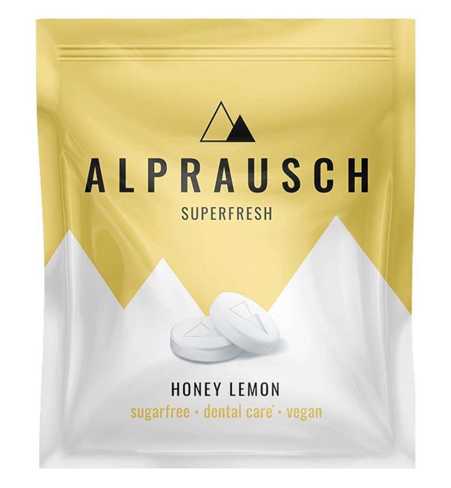 12x Alprausch Pastilles Extra-Fraîches Miel Citron sans Sucre - 22g