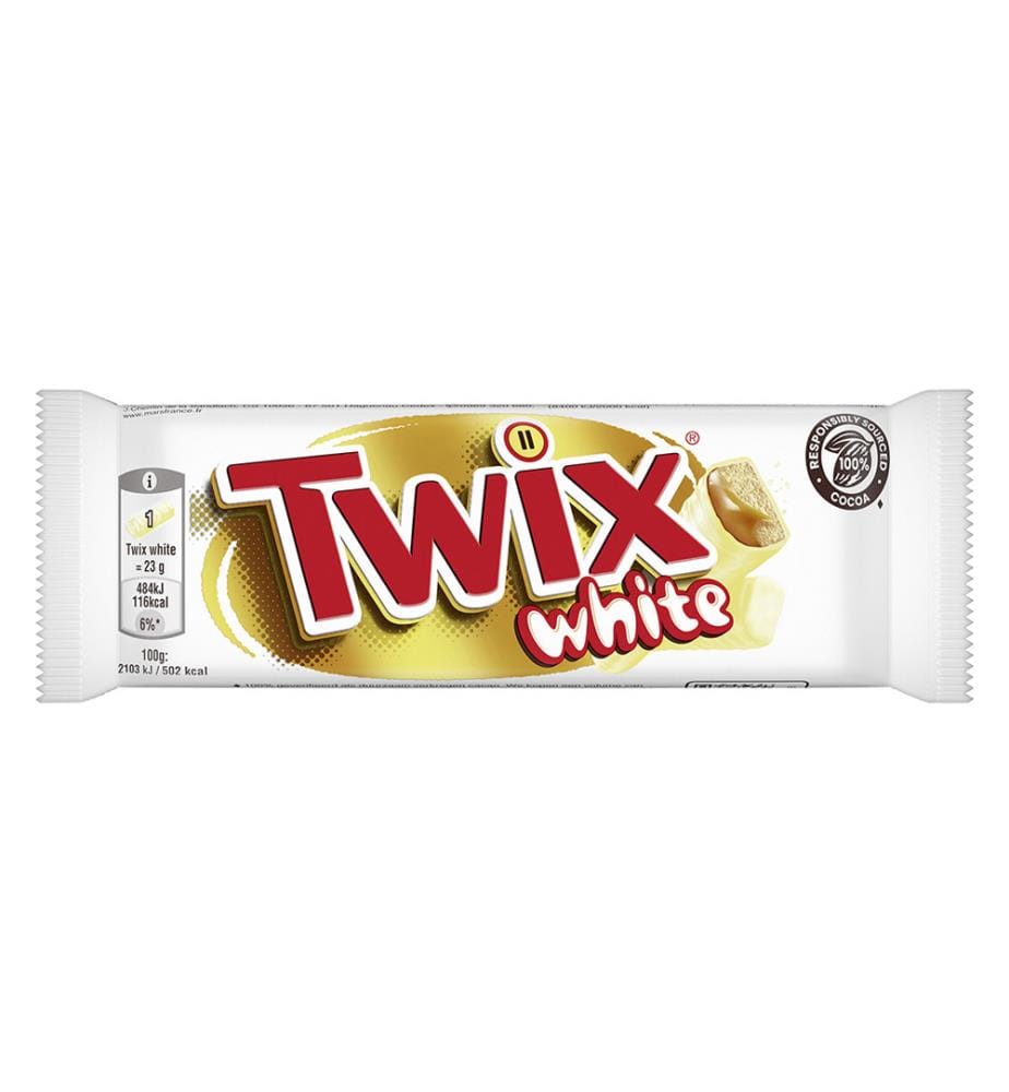 32 x Barre Chocolatée Twix White - 46g