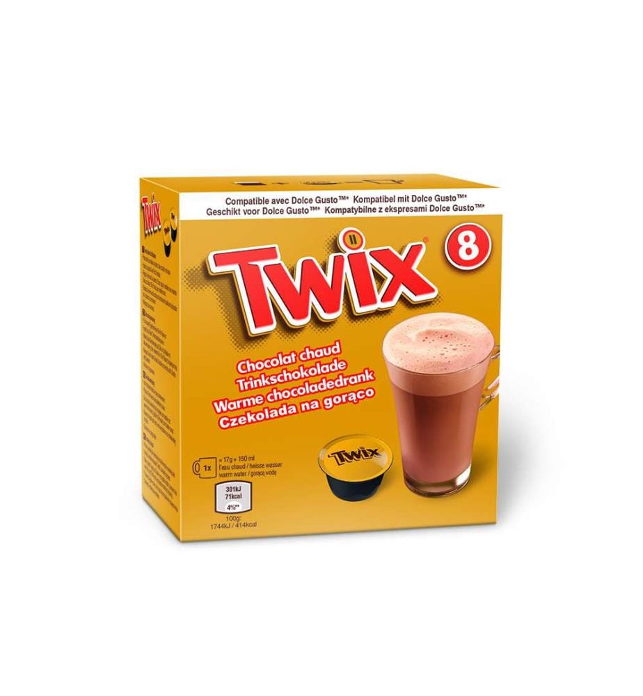 5x Twix Chocolat à boire 8 capsules Dolce Gusto - 17g