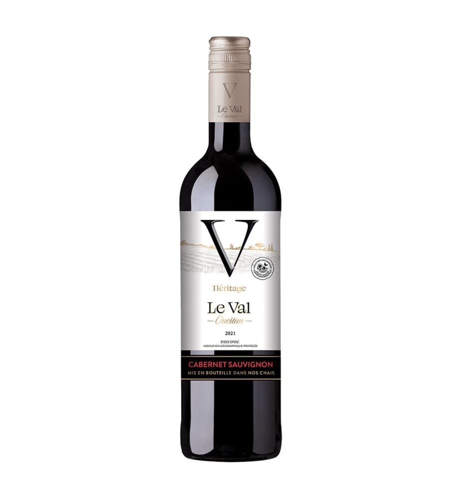 Lot de 6 Vins rouges Le Val Heritage Cabernet Sauvignon Merlot 2023 - 750ml