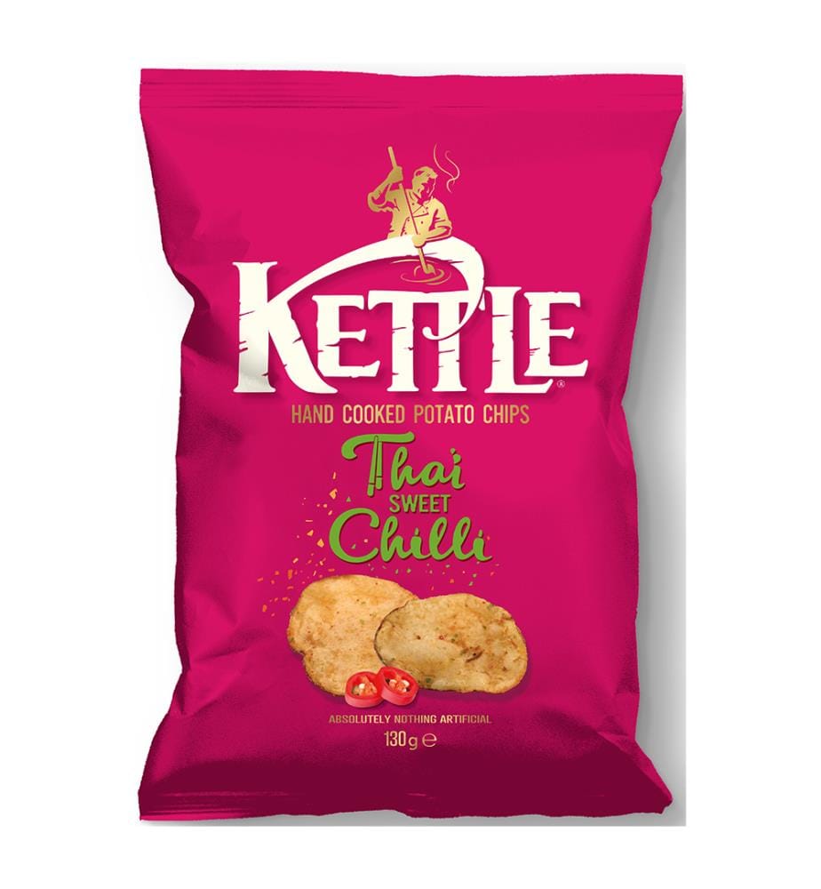 10x Kettle Hand cooked Chips Thai Sweet Chilli - 130g