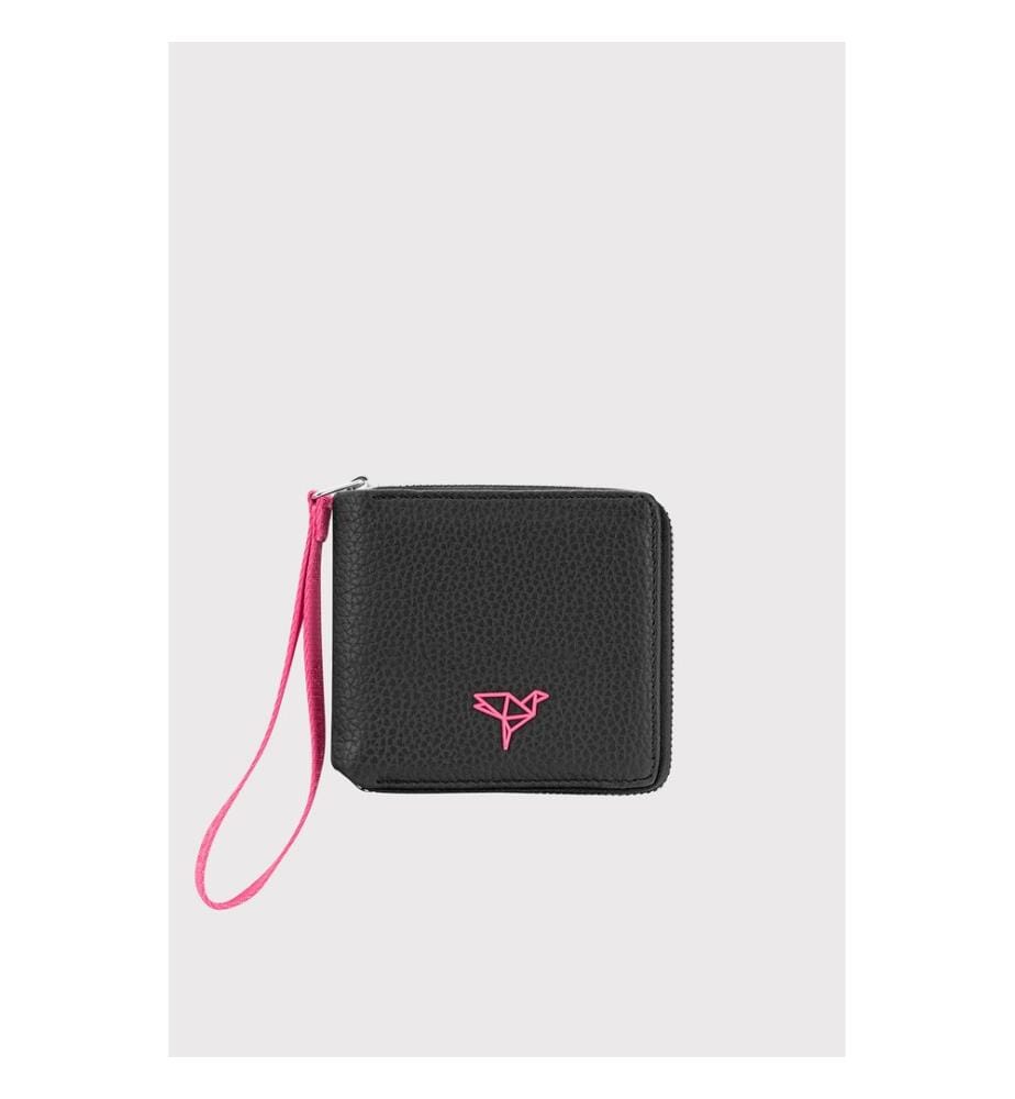 Porte-cartes, 100 % cuir PU, fuchsia