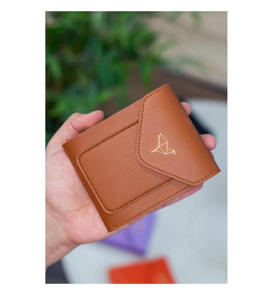 Portefeuille femme, 100 % cuir PU, beige