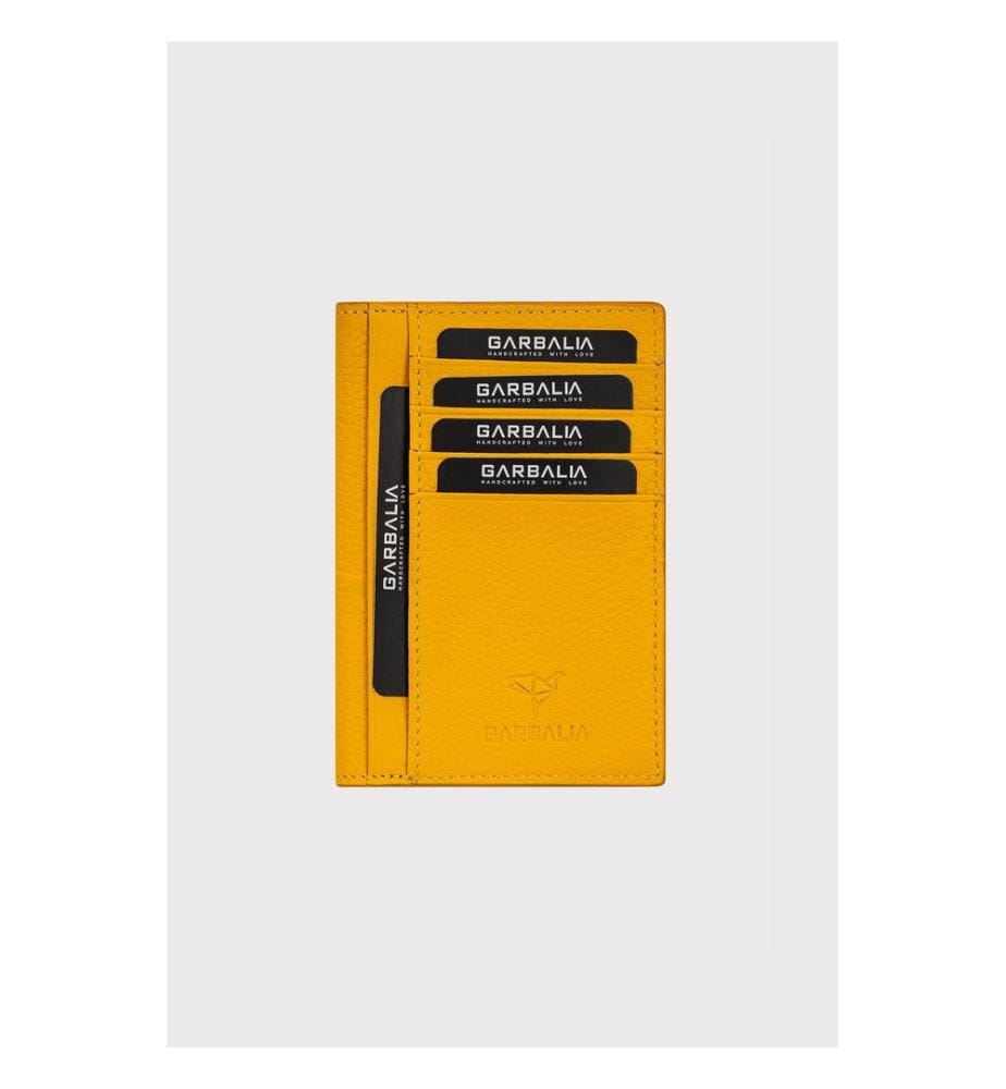 Portefeuille femme, 100 % cuir véritable, jaune