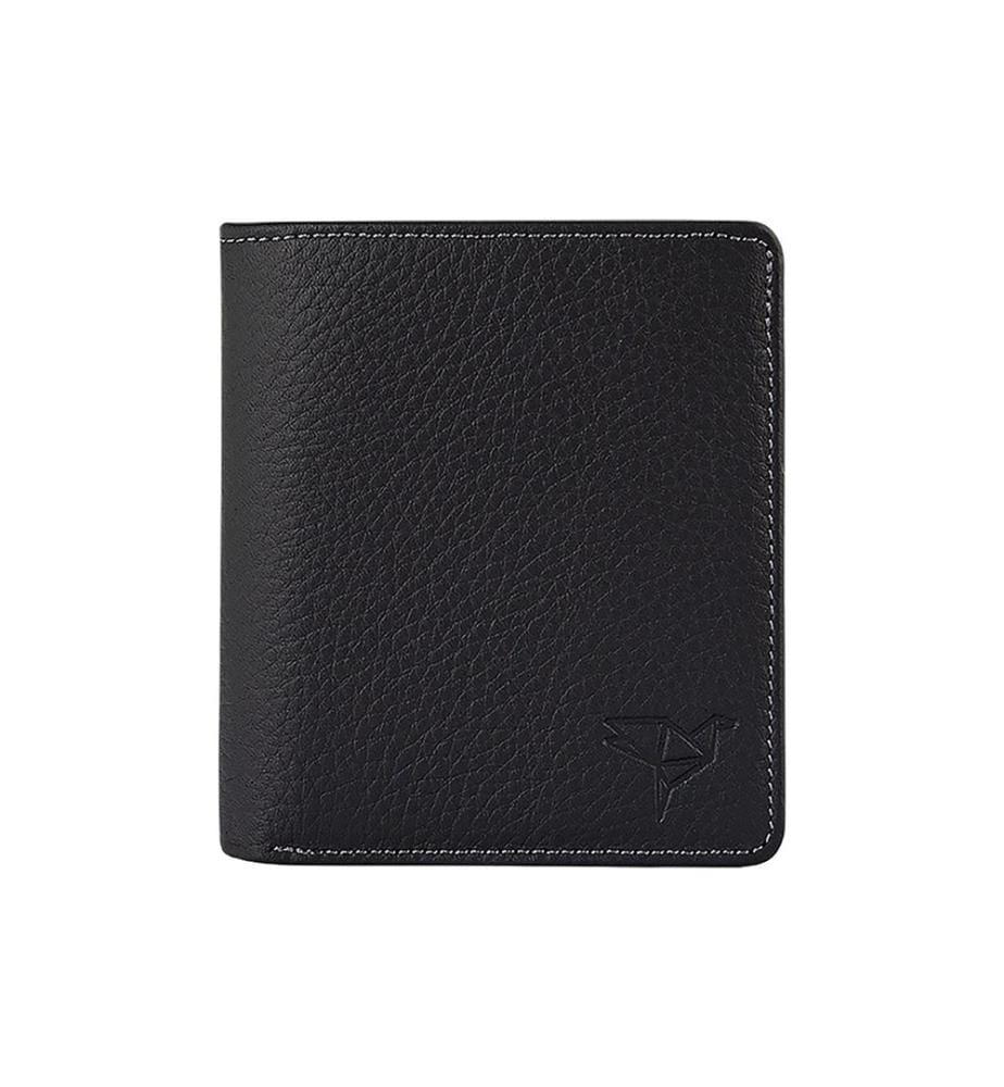 Portefeuille homme, 100 % cuir véritable, gris