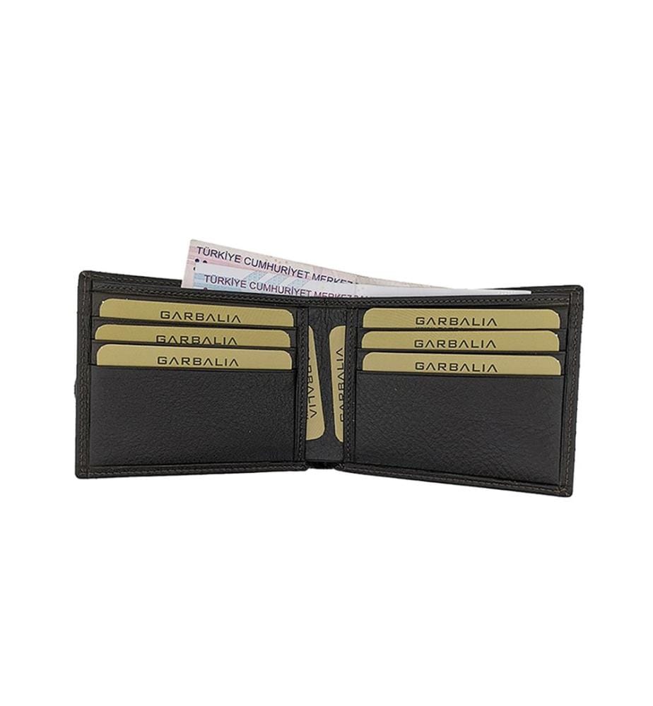 Portefeuille homme, 100 % cuir véritable, marron