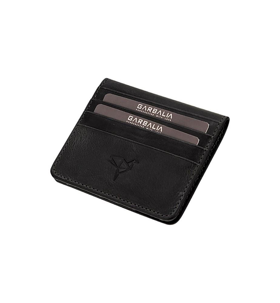 Portefeuille homme, 100 % cuir véritable, noir