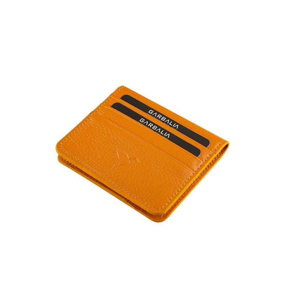 Portefeuille homme, 100% cuir véritable, moutarde