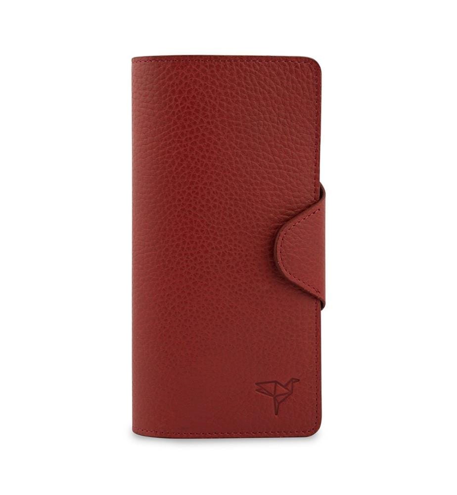 Portefeuille unisexe, 100 % cuir véritable, rose poudré