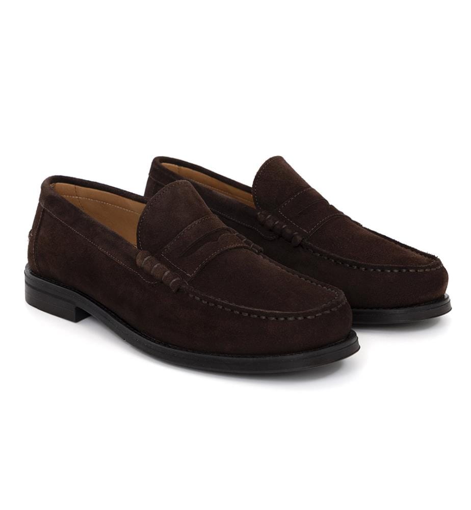 Mocassins en daim marron