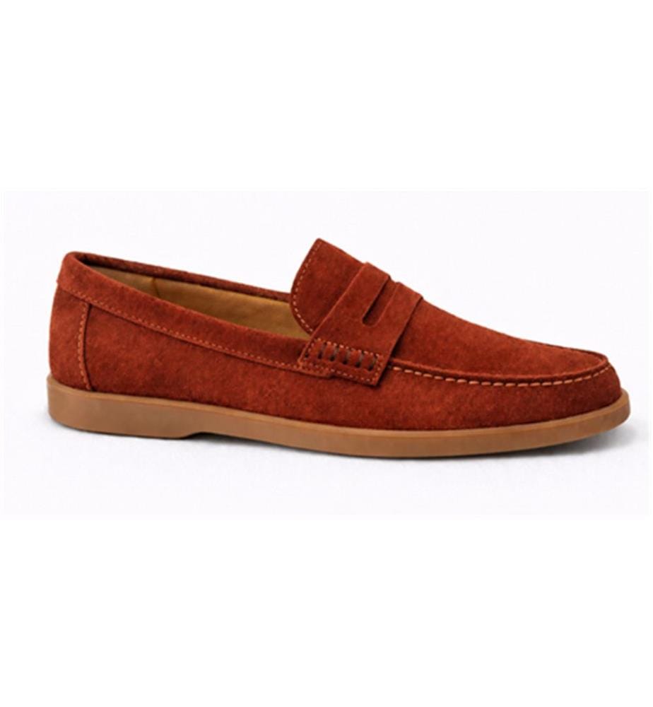 Mocassins en daim - Rouge