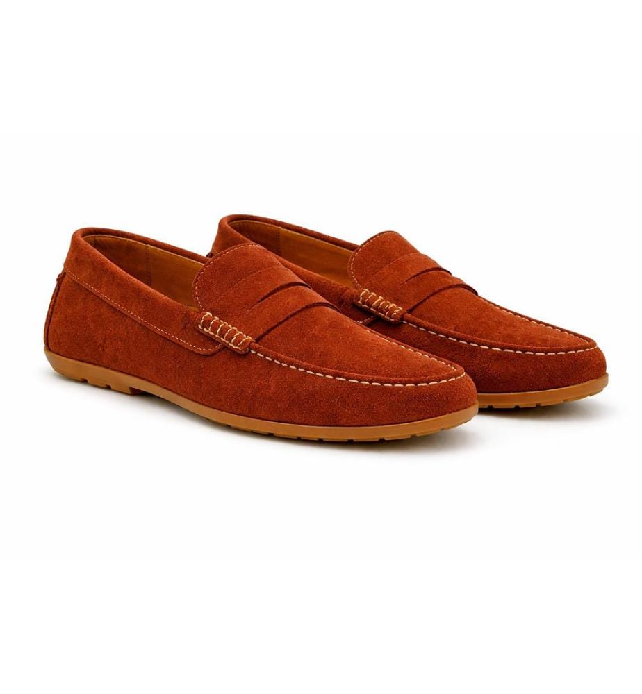Mocassins en daim - Rouge