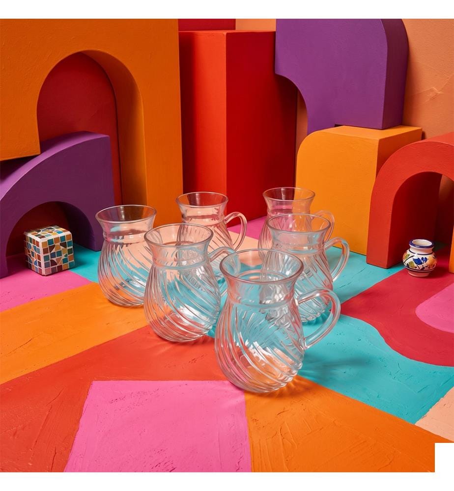 Ensemble de tasses à thé (6 pièces) - transparent