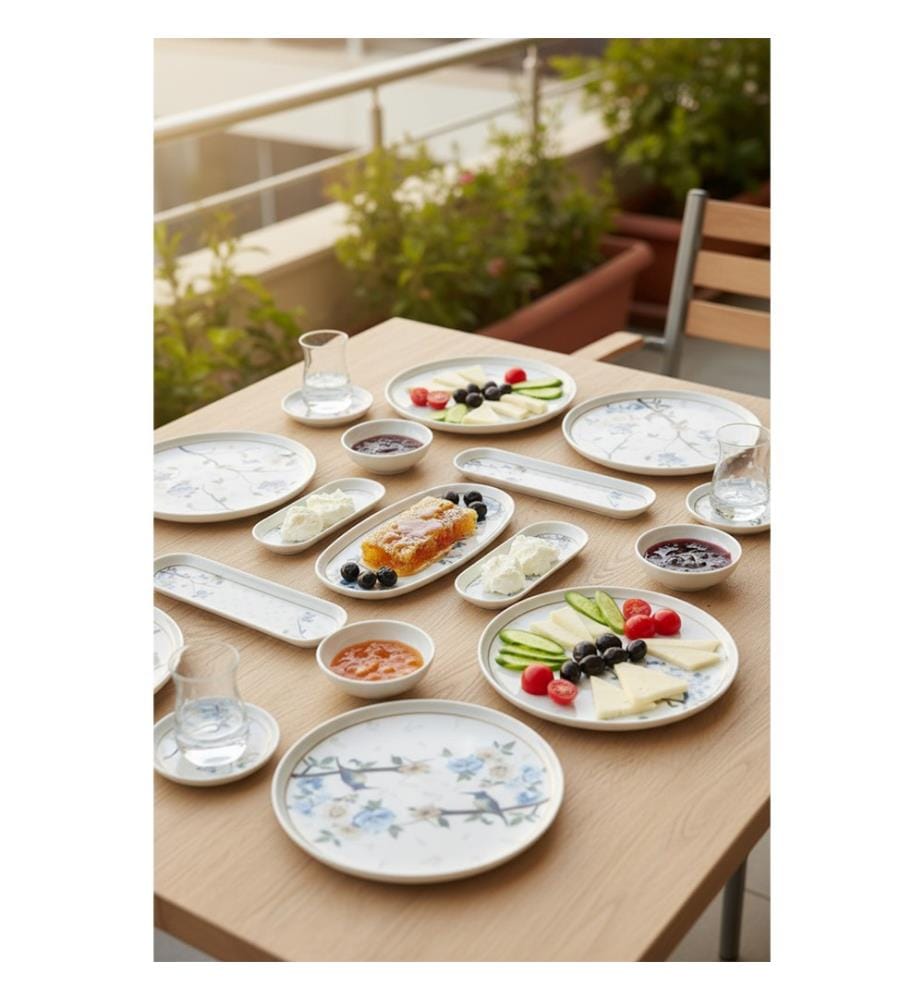 Service à petit-déjeuner (29 pièces) - multicolore