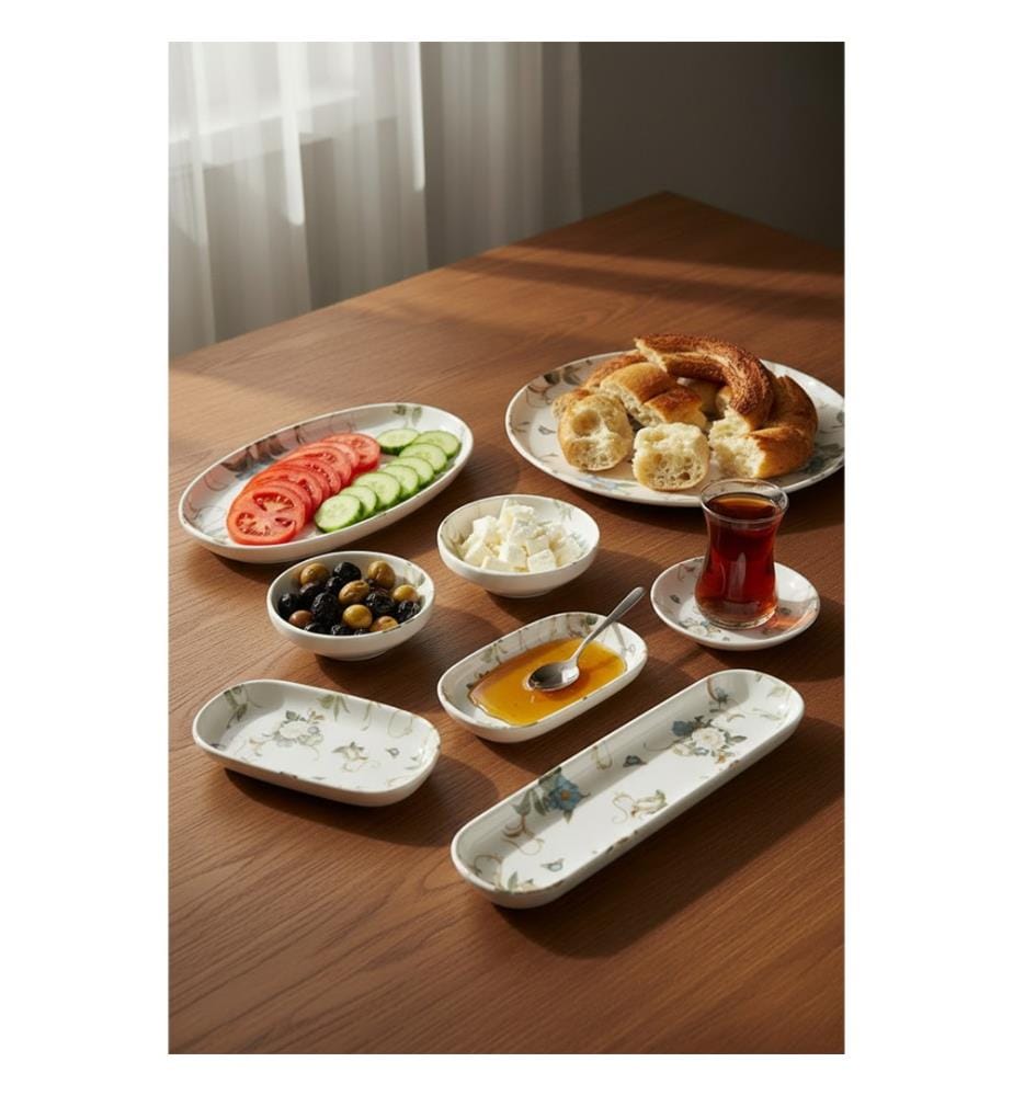Service à petit-déjeuner (29 pièces) - multicolore