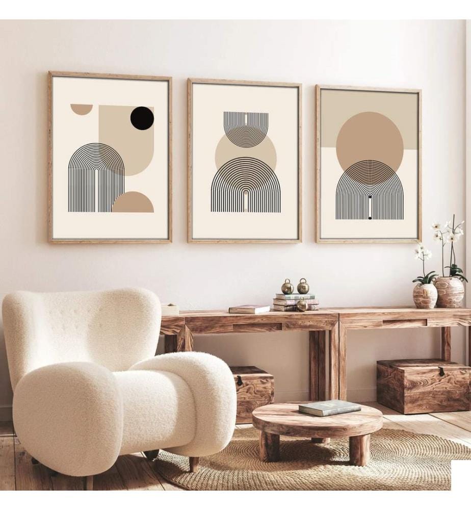 Lot de 3 tableaux encadrés