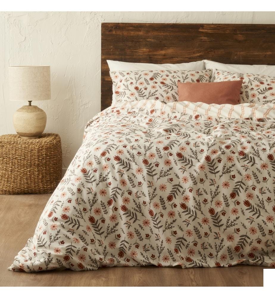 Housse de couette double - Terracotta