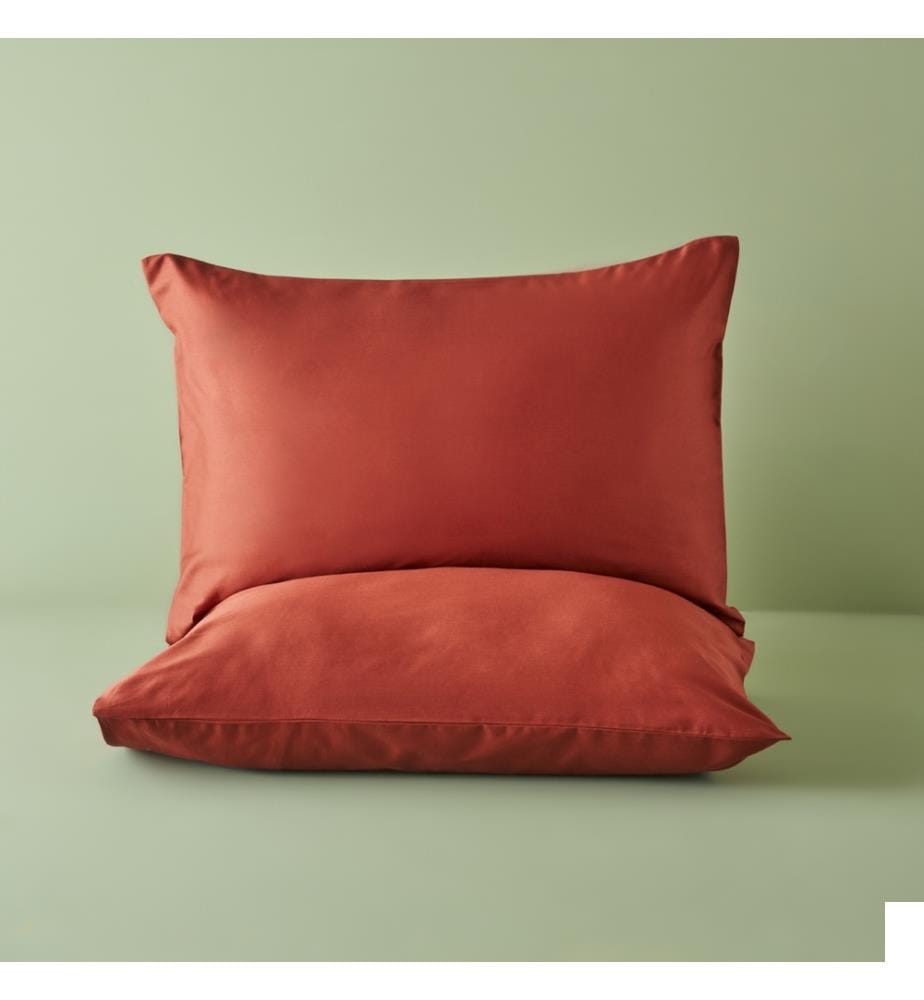 Set de 2 taies d'oreiller 50x70 cm - Terracotta