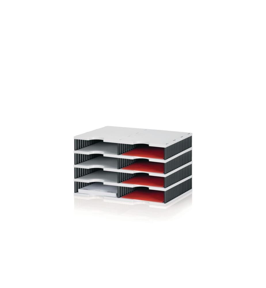 Styro Classeur de documents styrodoc duo Standard, Noir, 8 compartiments