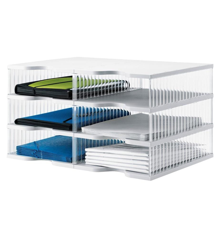 Organiseur de documents Styro styropost Transparent, 6 compartiments