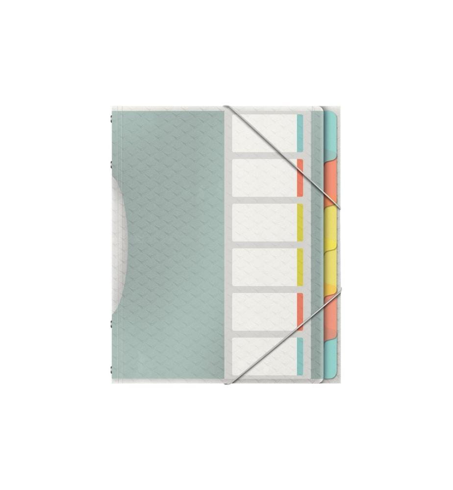 Esselte Chemise de classement COLOURICE 6 compartiments, Multicolore