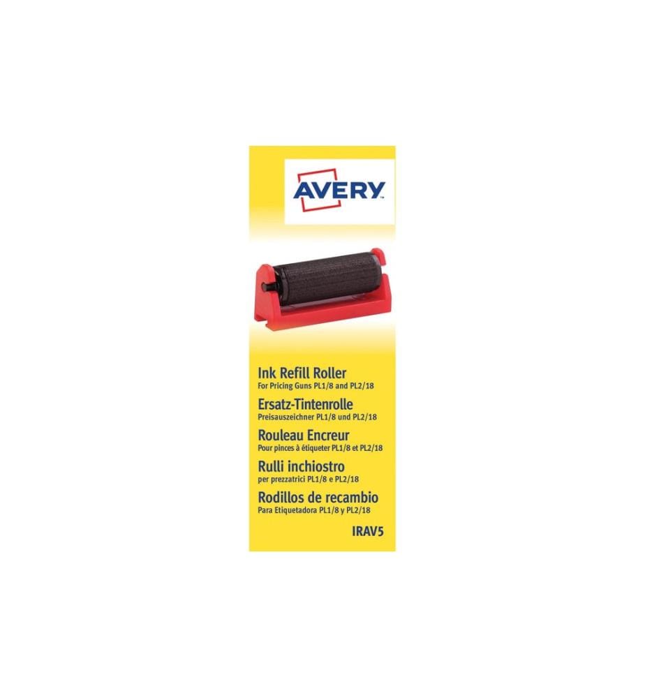 Avery Zweckform Rouleaux d'encre de remplacement pour PL1/8 et PL2/18 plastique noir