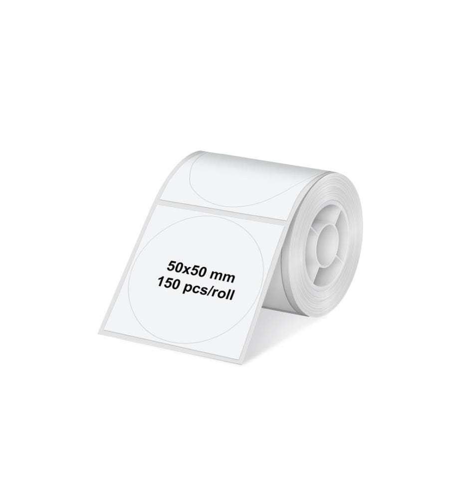 Olympia Rouleau d'étiquettes pour PM220, Rond, 50 x 50 mm, Blanc