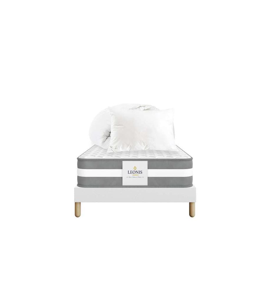 Pack Super Confort 90 x 190 Matelas & 1 Surmatelas Sotop 5 cm - Leon 22 cm