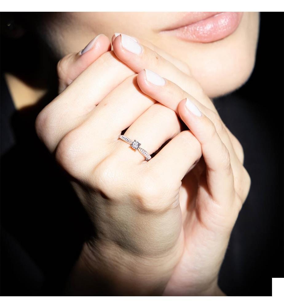 Bague Solitaire Merveille - Or Blanc