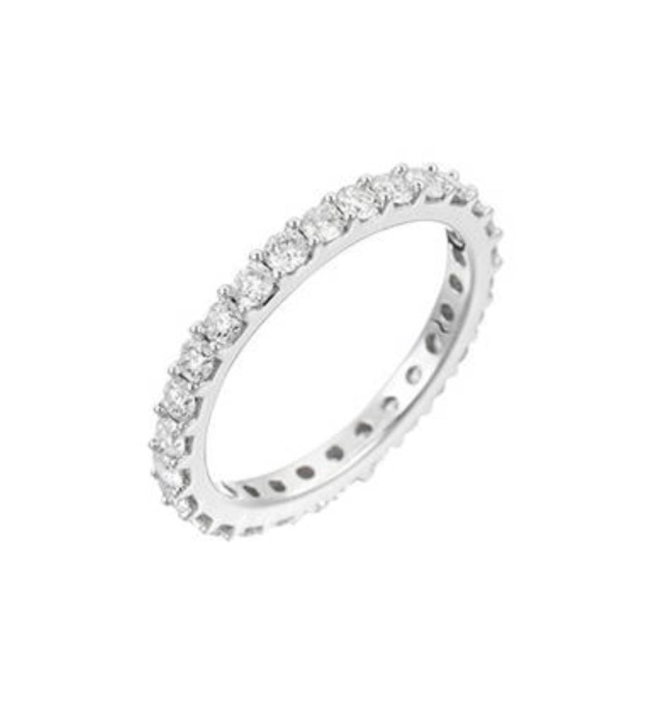 Bague Tour Complet Lumineux - Or Blanc