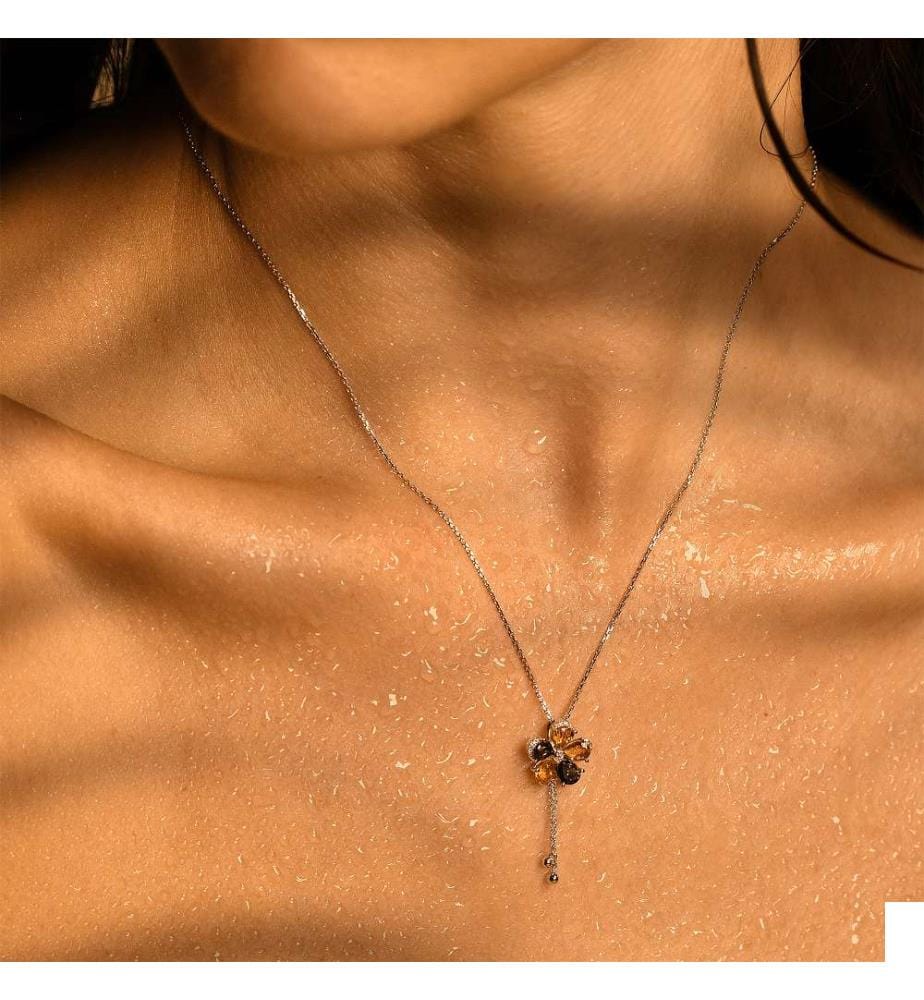 Pendentif, Or Blanc 375/1000