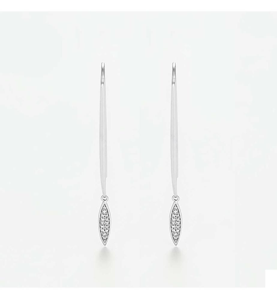 Boucles d'Oreilles Daphné - Or Blanc 375/1000