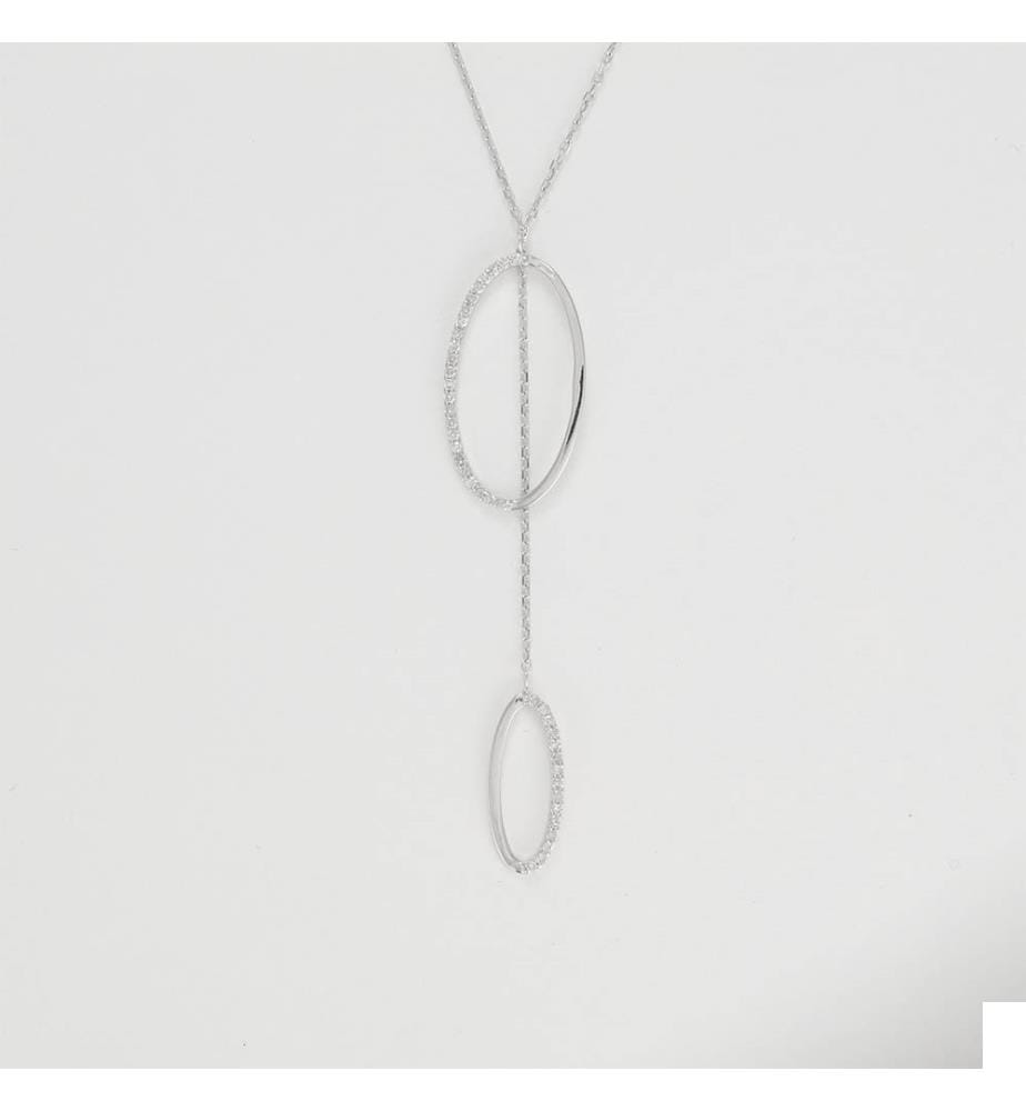Collier Laurane - Or Blanc 375/1000