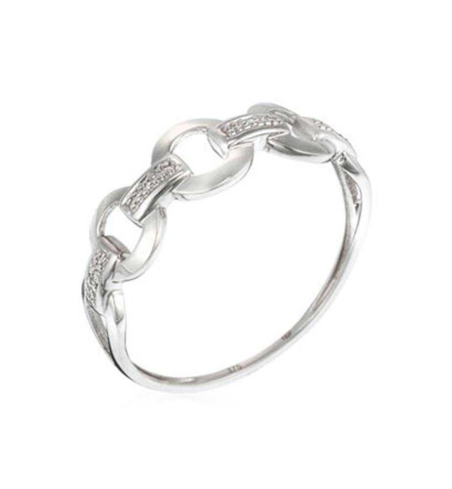 Bague Mailles - Or Blanc 375/1000