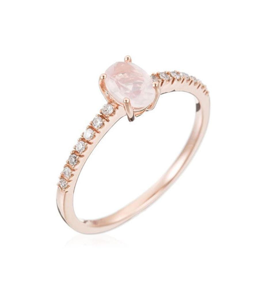 Bague Précieux Quartz - Or Rose 375/1000