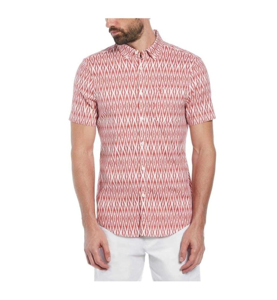 Original Penguin - Chemise manches courtes motif/style Ikat - Homme
