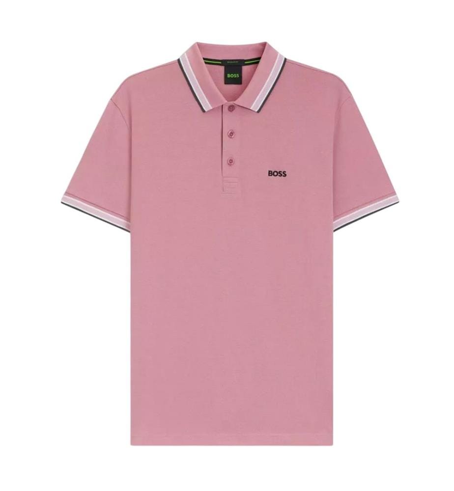 Boss - Polo motif/style Rayure contrastée sur bord PADDY - Homme